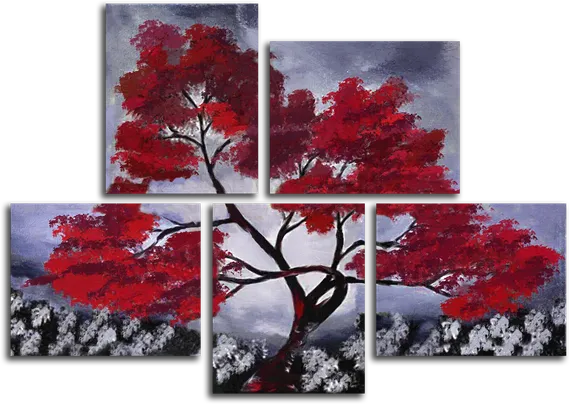 Модульная картина "Алое дерево"
