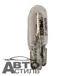 Автолампа  W 12-W 1,2W (W1,2W) (без цок) блошка (W2x4.6d) Маяк #61212бц