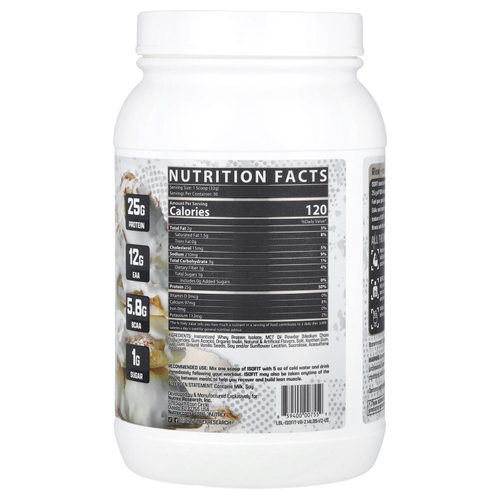 Nutrex Research, IsoFit® Protein, ванильное мороженое, 969 г (2,14 фунта)