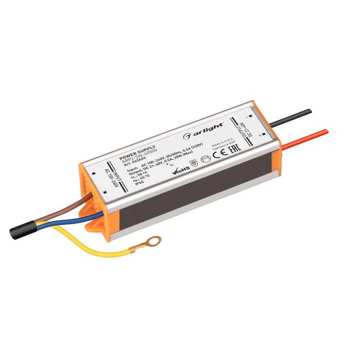 Блок питания ARPJ-SN-40500 (20W, 21-40V, 500mA) Arlight 045402