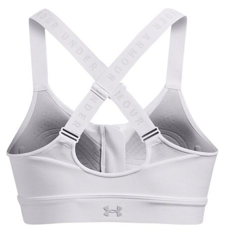 Теннисный бюстгальтер Under Armour Infinity High Zip Sports Bra - white/halo gray