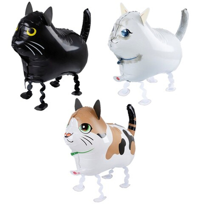 Фольгированные шары-фигуры ходячая «Котик» в ассортименте, 61 см