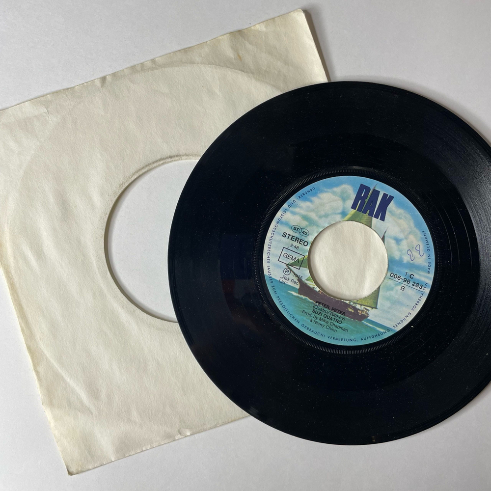 Винтажная виниловая пластинка 7 дюймов (маленькая пластинка) Suzi Quatro Your Mamma Won't Like Me (Германия 1975)