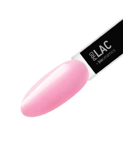 IQ Beauty Лак для ногтей профессиональный укрепляющий с биокерамикой #136, 12.5 мл Светло-розовый с перламутровым розовым шиммером, плотный