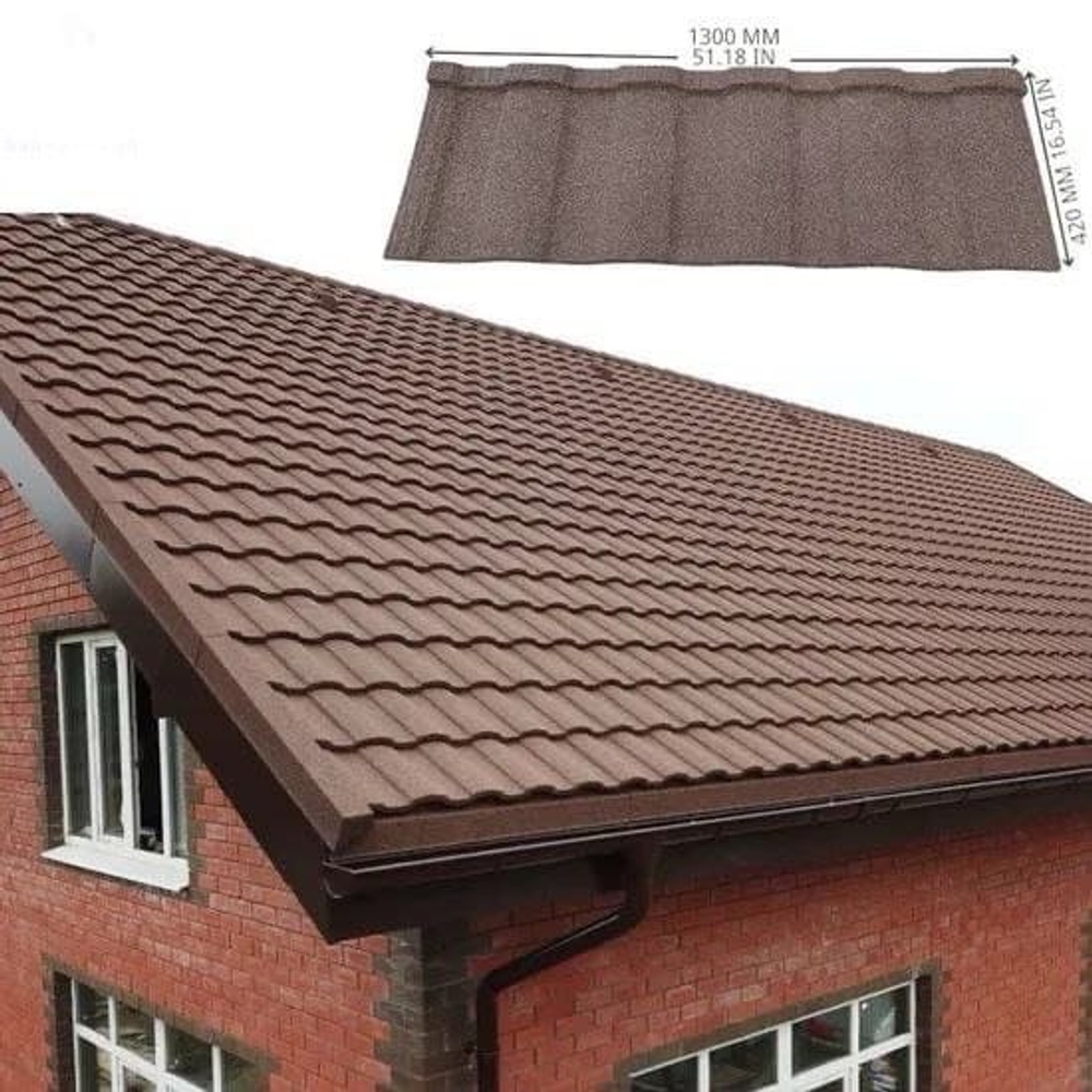 Композитная черепица от GREEN GROWTH Roman Tile Red Black