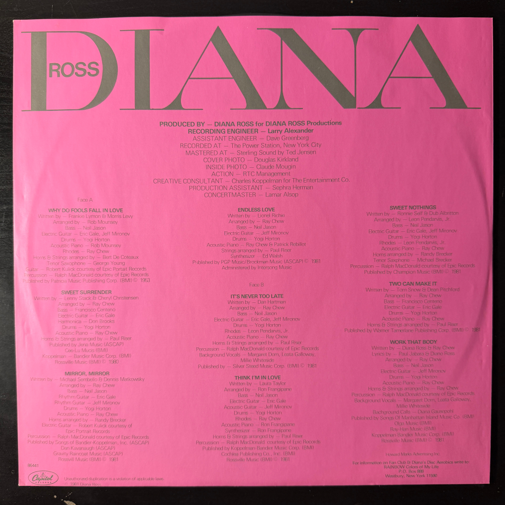 Diana Ross- Why Do Fools Fall In Love (Европа 1981г.)