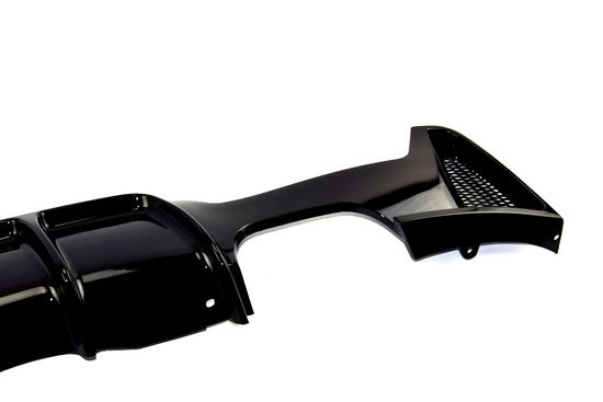 Диффузор заднего бампера глянцево - черный V.3 для BMW 4 F32 F33 F36 2013-2020 Coupe Cabrio Gran Coupe