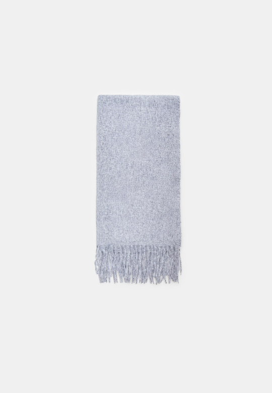 STRADIVARIUS Шарф из начесаных ниток, серый меланж