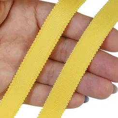 Резинка бретелечная желтая 15 мм, 612/15