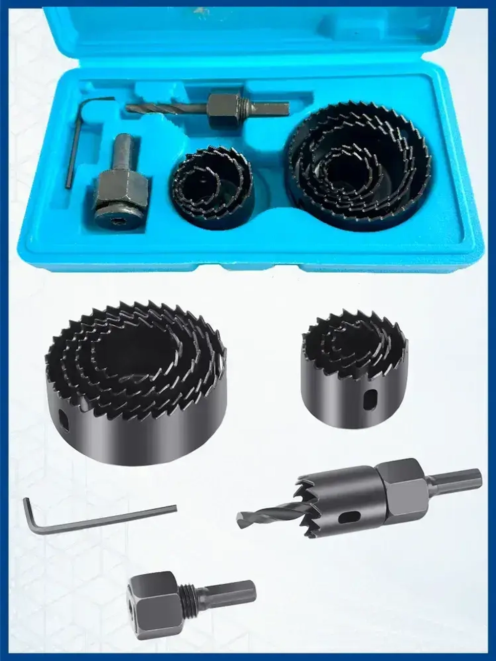 Набор коронок по дереву, 11 предметов, 19-64мм, Xpert