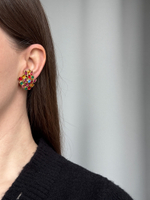 Клипсы с разноцветными кристаллами YSL