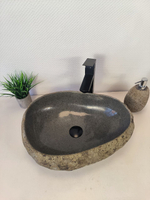 Раковина из речного камня RS-65607 50*40*15 из натурального камня