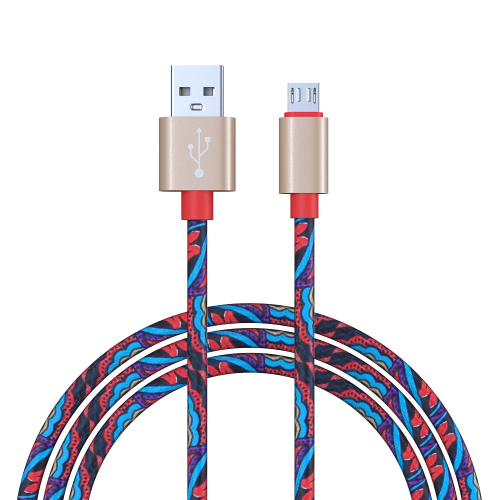 Кабель для зарядки USB(A)-microUSB FORZA Жар Птица, 1м, 1.5А, кожаная оплётка, 4 цвета, пакет