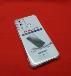 Infinix Hot 12i (X665B) / Чехол (накладка-бампер) с защитой углов противоударный (прозрачный)