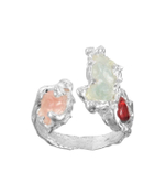 кольцо аурора с камнями