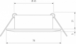 Встраиваемый светильник Elektrostandard 5106 сатин. серебро/черный