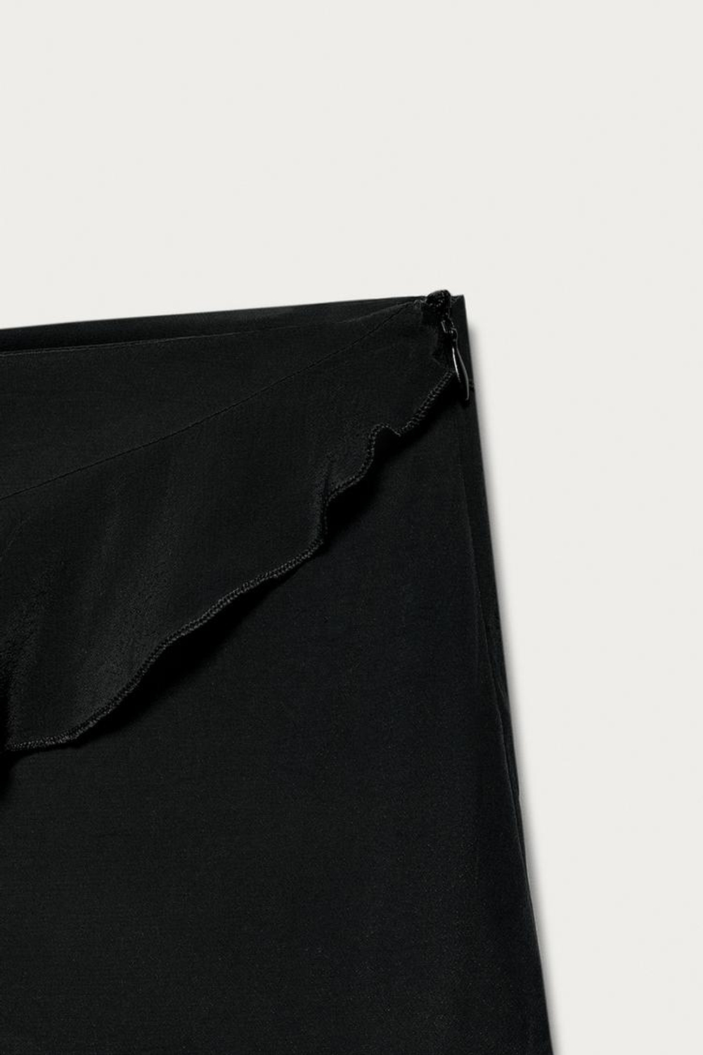 ZARA X MARISA BERENSON БРЮКИ С ВОЛАНАМИ, ЧЕРНЫЙ