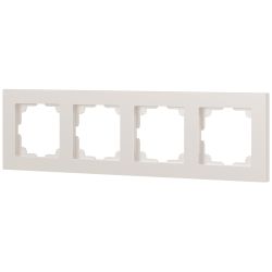 Рамка для розеток и выключателей Intro Accent 6-504-06 на 4 поста, СУ, перламутр | Intro