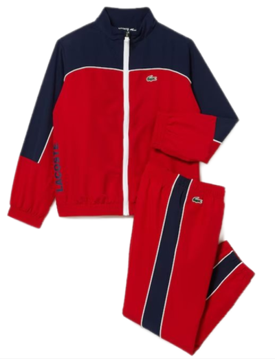 Костюм теннисный Lacoste Boys' SPORT Colour-block Tracksuit - red/navy blue