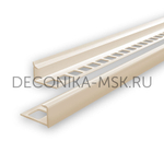 Раскладка для плитки внутренняя DECONIKA 10мм 2.5м Слоновая кость глянцевая Д-Пл10-В-008СКГ