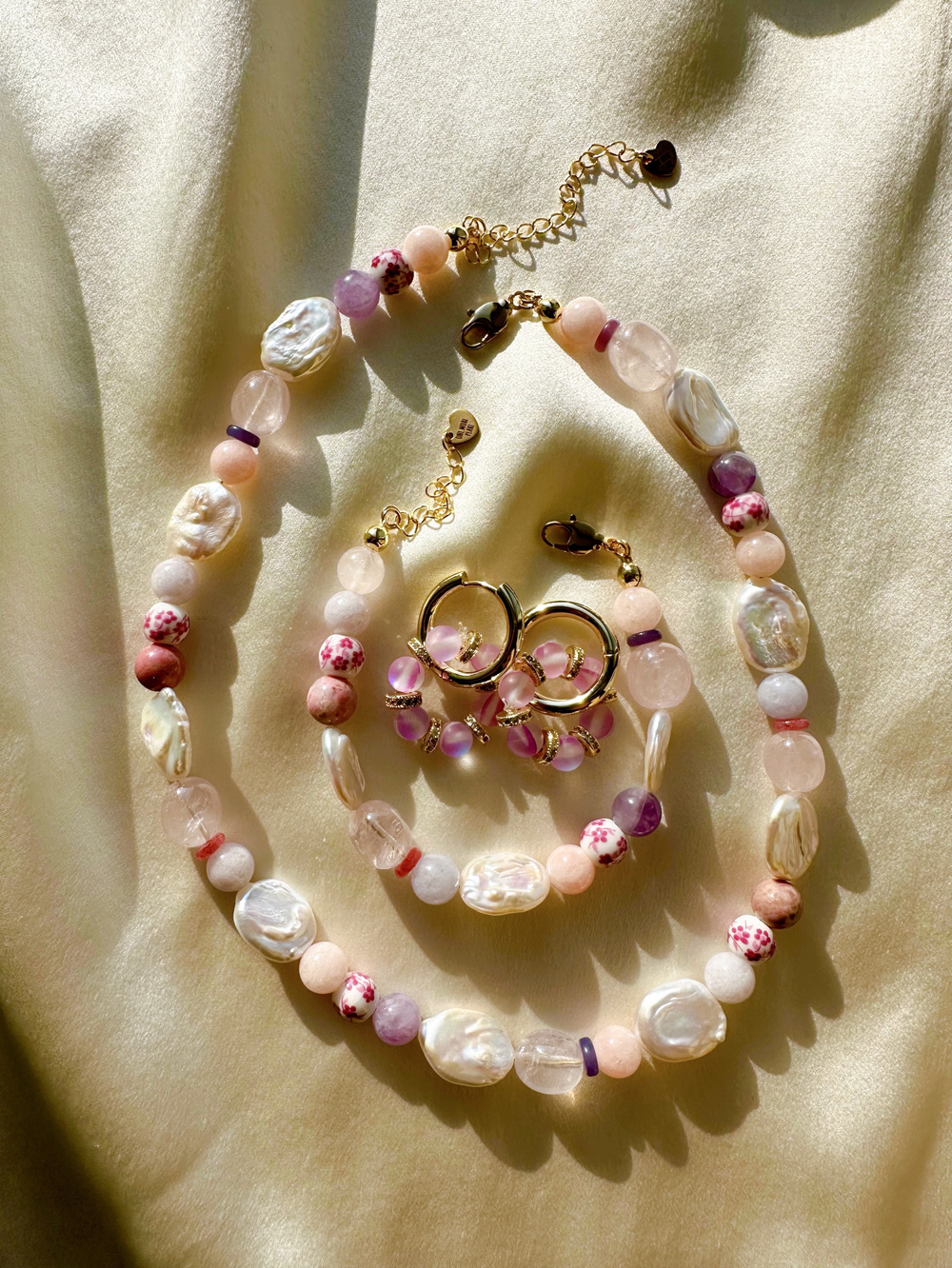 Ожерелье Майя из жемчуга и камней