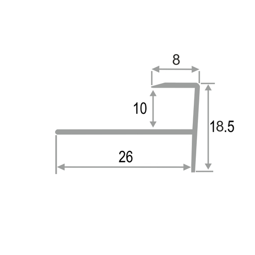 АЛТПг 10мм "DO-1" 2,7м Бежевый муар окантов. гиб. полимер. алюм.