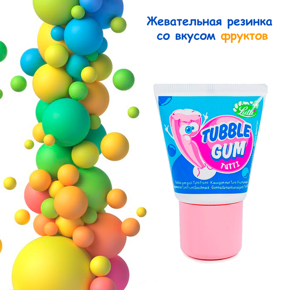 Жевательная резинка жидкая Lutti Tubble Gum Tutti Frutti 35 г