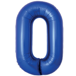 Шар фольгированный Цифра 0 101 см (Синий)