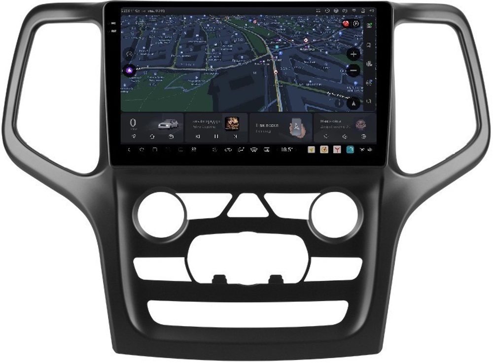 Магнитола для Jeep Grand Cherokee WK2 2013-2021 (взамен 5" экрана) - Carmedia EW-9176-1 QLed+2K, Android 13, UIS7870 (DUDU7), CarPlay, SIM-слот