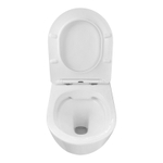 Унитаз подвесной Azario Grado 490х370х370 безободковый, в комплекте с сидением микролифт, белый (AZ-0046 SP)