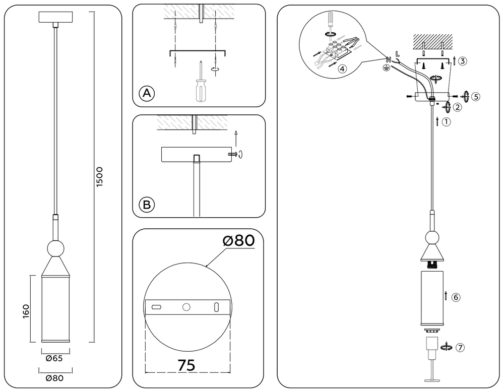 LH55271 BS/FR латунь/белый матовый E14 max 40W D65*1500