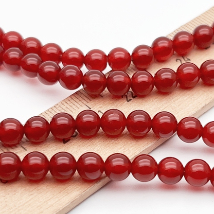 Сердолик бусины, диаметр 6,2-6,3 мм, цена за нить 38 см