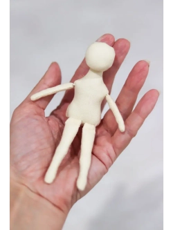 Бумажная выкройка тела куклы из текстиля. Модель Элла 13 см