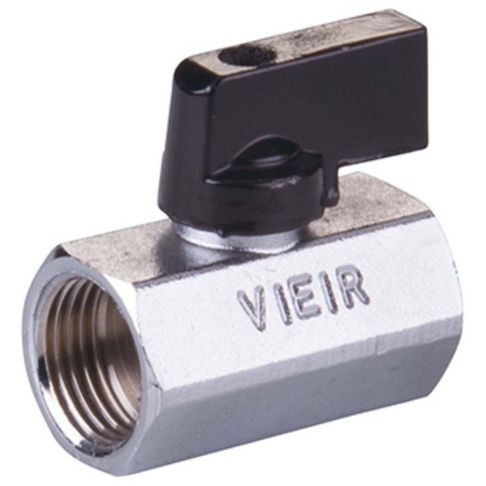 Кран VIEIR мини 1/2" ВВ, черная ручка (100/25) VR170