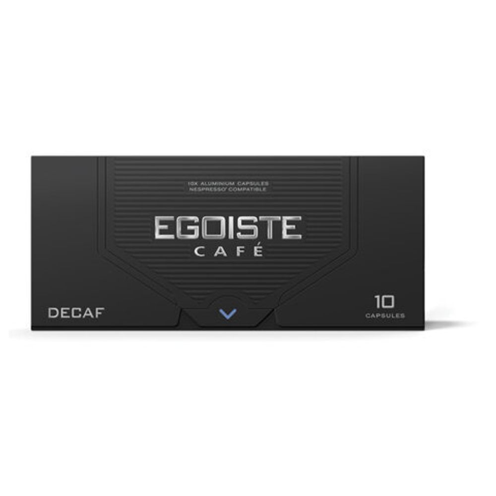 Кофе в капсулах EGOISTE "DECAF" для кофемашин Nespresso, 10 порций, арабика 100%, ФРАНЦИЯ, EG05012004