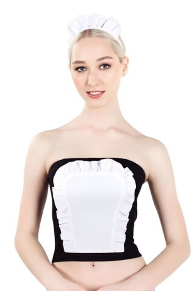 Костюм Горничная - верх (Размер: 44) (Цвет: черный с белым)