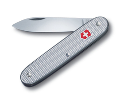 Качественный маленький брендовый фирменный швейцарский складной перочинный нож 93 мм алюминиевая рукоять, серебристый 1 функций Victorinox Pioneer VC-0.8000.26