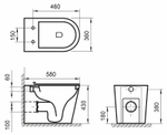 Унитаз BelBagno Flay-R BB1003CBR приставной без сиденья