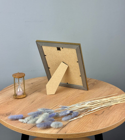 Фоторамка пластиковая 15х21 см, золотой, фактура трещины, арт. 1521.677203