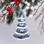 Ёлочная игрушка «Сказочная ёлка» 7*7*11,5 см, голубой