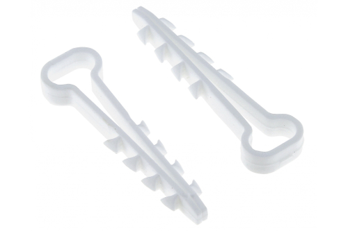 EKF Дюбель-хомут нейлон белый  d6х14мм плоский кабель 50шт/упак