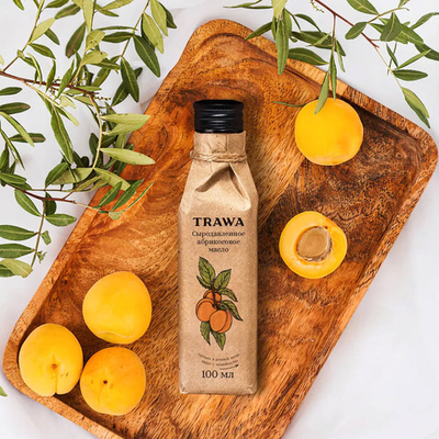 Масло абрикосовое сыродавленное "Trawa",  100 мл