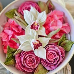 Зефир цветы «Орхидея» / 21 см