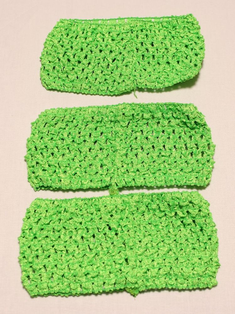 Повязка ажурная, 70 мм, цвет №35 зеленый кислотный (1 уп = 12 шт)
