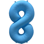 Шар фольгированный Цифра 8 101 см (Голубой)