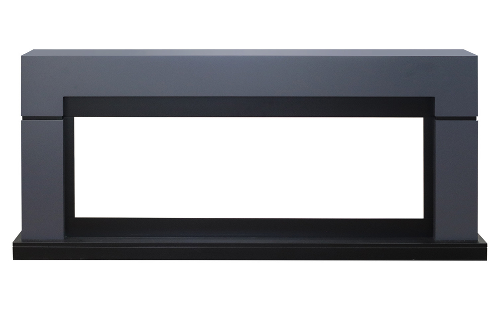 Каминокомплект Lindos Graphite Grey (линейный) с очагом Vision 60 LOG LED