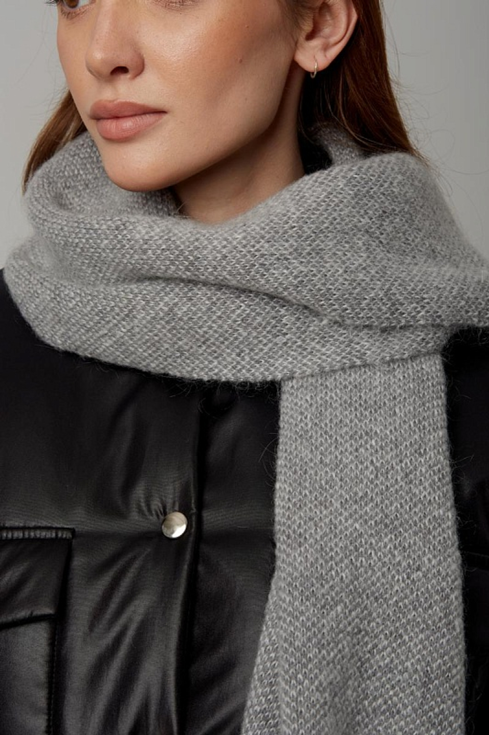 Оренбургский шарф Ш204-03/02 серый