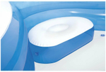 Бассейн надувной Intex 56475 Swim Center Family Lounge 229х229х66 см / Квадратный бассейн Интекс с сиденьями и спинками для дачи и отдыха