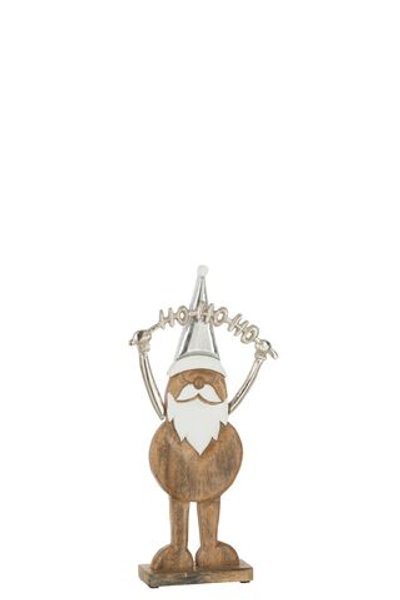 Декор "HO-HO-HO" 26x2,5x40см Дерево,алюминий