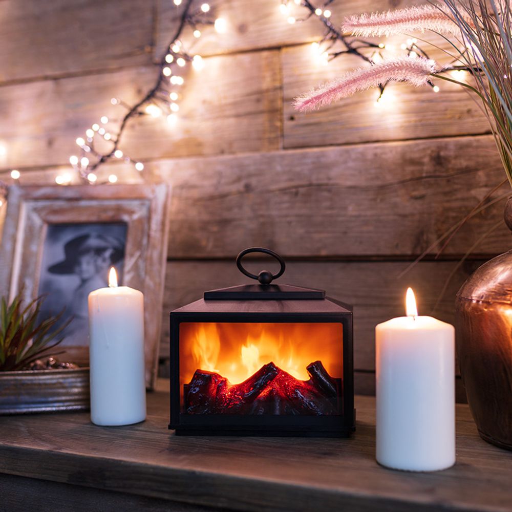 Декоративный камин Сканди с эффектом живого огня 18х9х16 см, батарейки 3хС (не в комплекте)